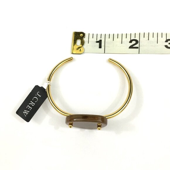 NEW! J.Crew Acetate Stone Open Cuff Bangle Deep Amber - OS - Picture 2 of 6